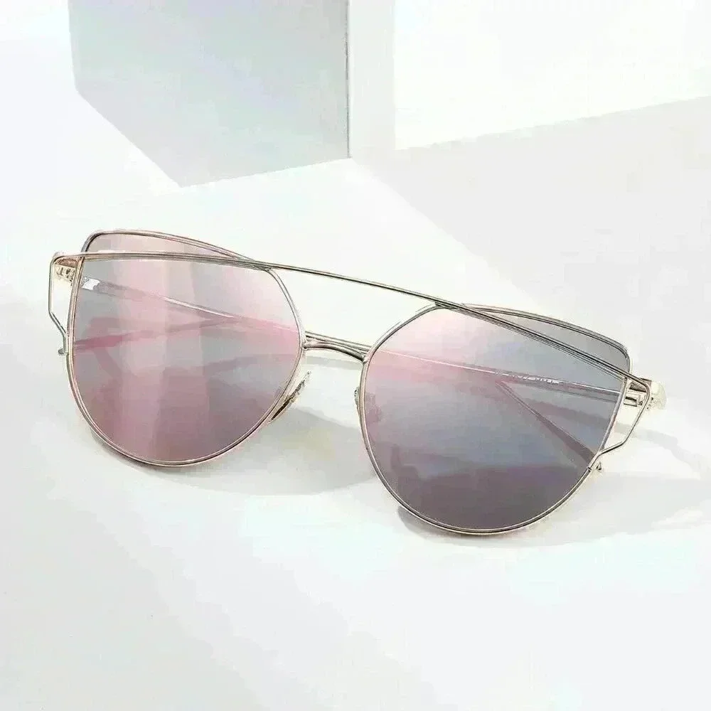 Elegant Women's Trendy Cat Eye Fashion Glasses Metal